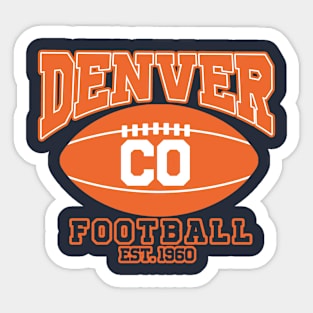 Denver Football Team Sticker